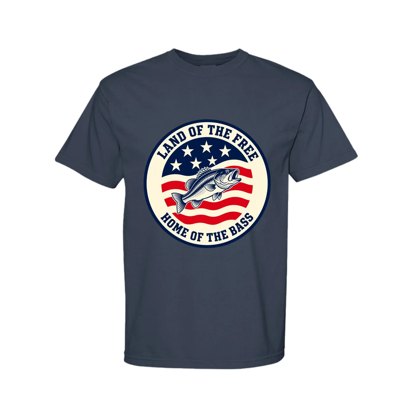 Home of the Bass fishing shirt in True Navy