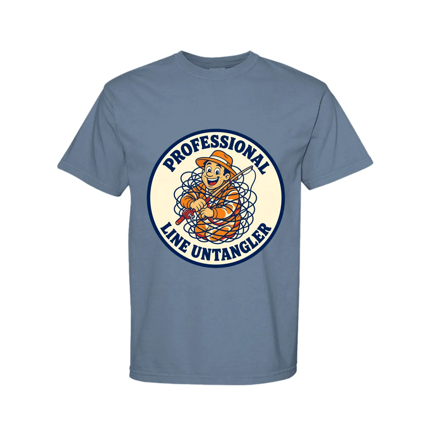 Professional Line Untangler fishing shirt in Blue Jean